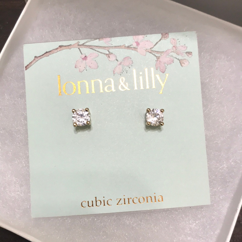 New Lonna & Lilly Cubic Zirconia Stud Earrings